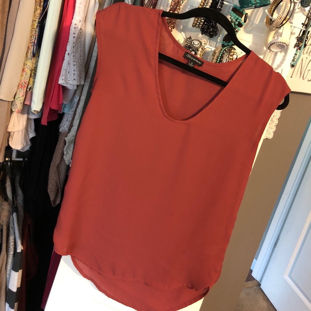 Burnt orange shirt